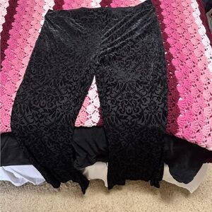 Killstar Black Velvet Boot Cut Pants